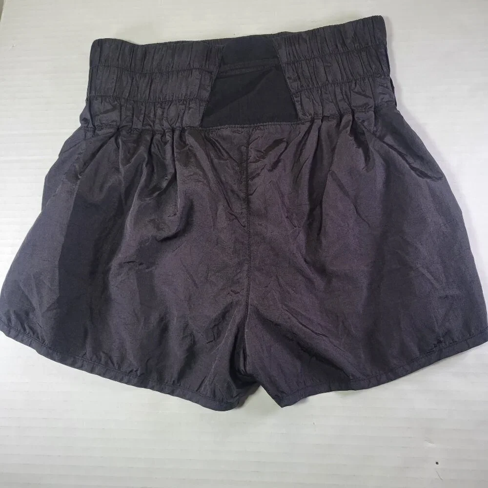 Free People Movement Women High-Waisted Black Nylon Blend Athletic Shorts Size M